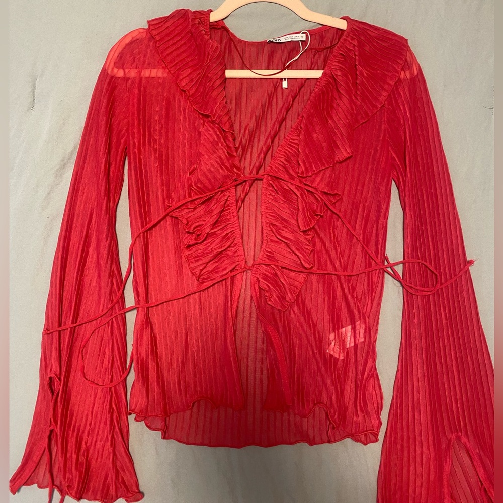 Zara summer shirt! perfect for a beach cover up or for a fancy night out!